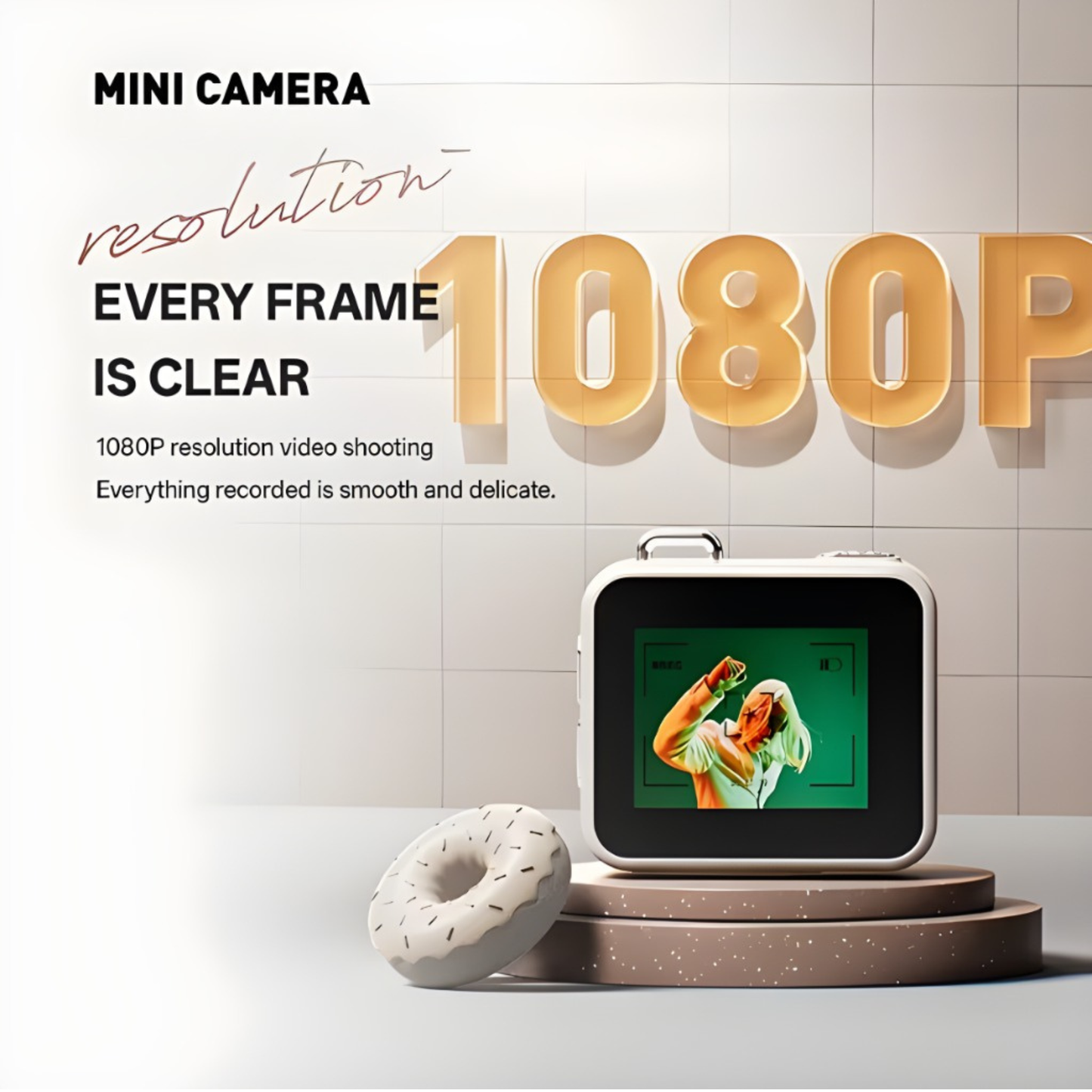 MINI CAMÉRA RÉTRO 1080P - HAUTE QUALITÉ & FORMAT ULTRA COMPACT